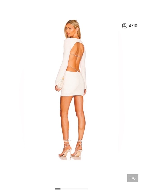Camila Coelho Dresses & Skirts - Camila Coelho Cream Backless Long-Sleeve Mini Dress